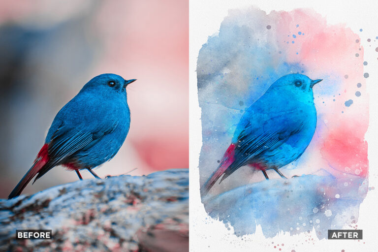Real watercolor effect photoshop action - Gogivo
