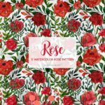 Free Rose Watercolor Patterns