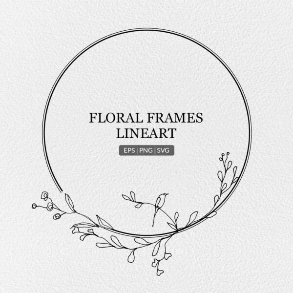 Floral Frames Lineart