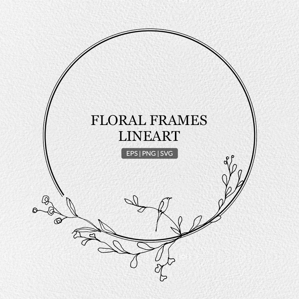 Floral Frames Lineart