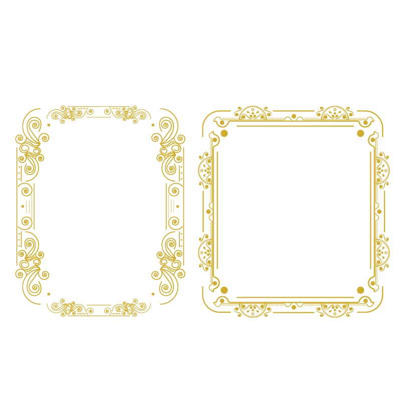 Download Free Digital Classic Golden Frames, Printable Borders ...