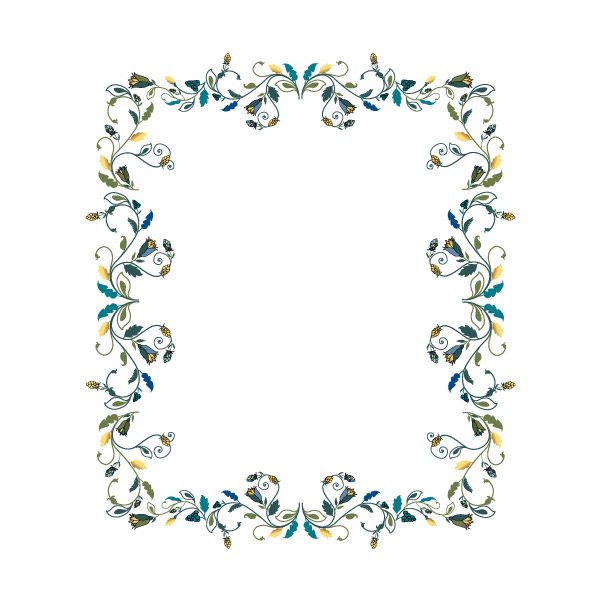 Gogivo_5239_Floral frames clipart vector