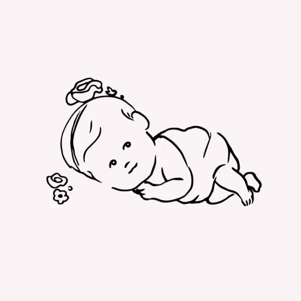 baby clipart black and white
