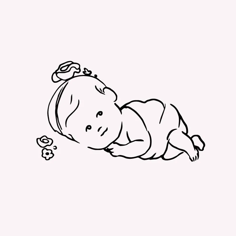 Free Newborn Baby Illustration 