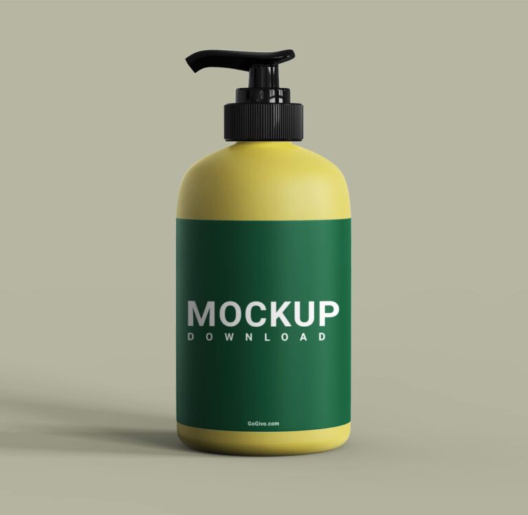 Free Sanitizer | Hand wash | Product Bottle Mockup | Gogivo