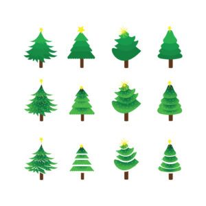 Free 12 Christmas Tree SVG Clipart | Christmas Tree Silhouettes | Gogivo