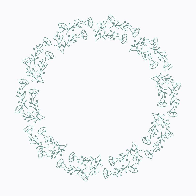 Free Floral Wreath Digital Clipart SVG EPS PNG Wedding