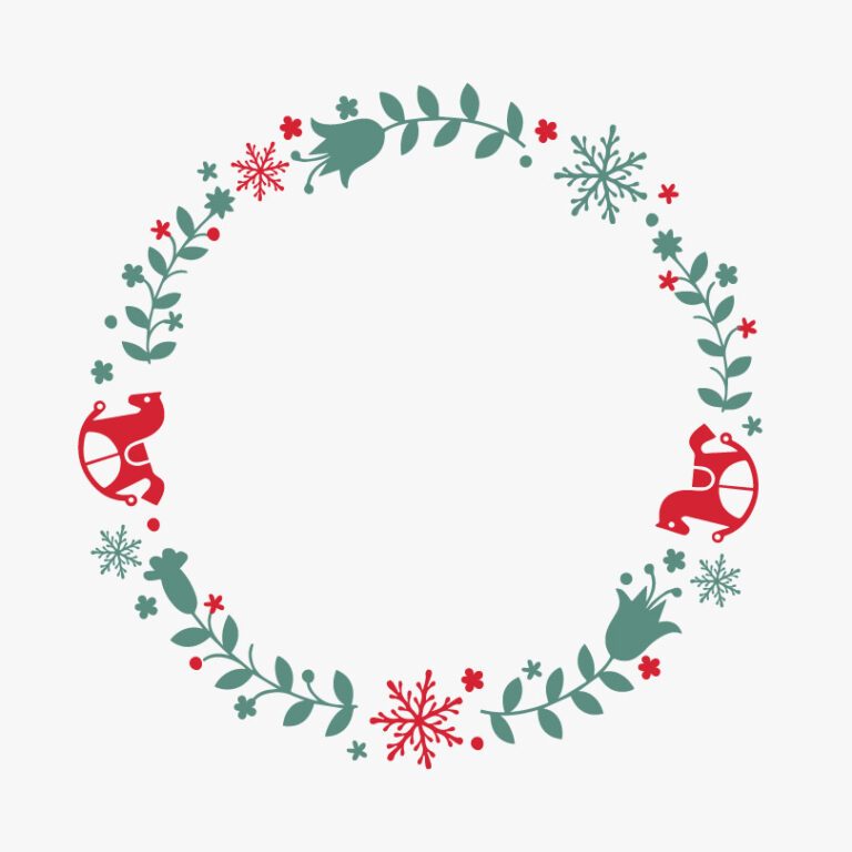 Download Free Christmas Wreath SVG PNG EPS Floral Christmas Wreath ...