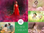42 Painted Flowers photo Overlays | photography overlays | photoshop overlay | Family, Wedding, Portrait | Digital Effect | Flower Overlays