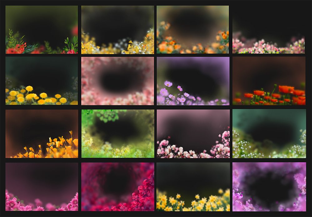 42 Painted Flowers photo Overlays | photography overlays | photoshop