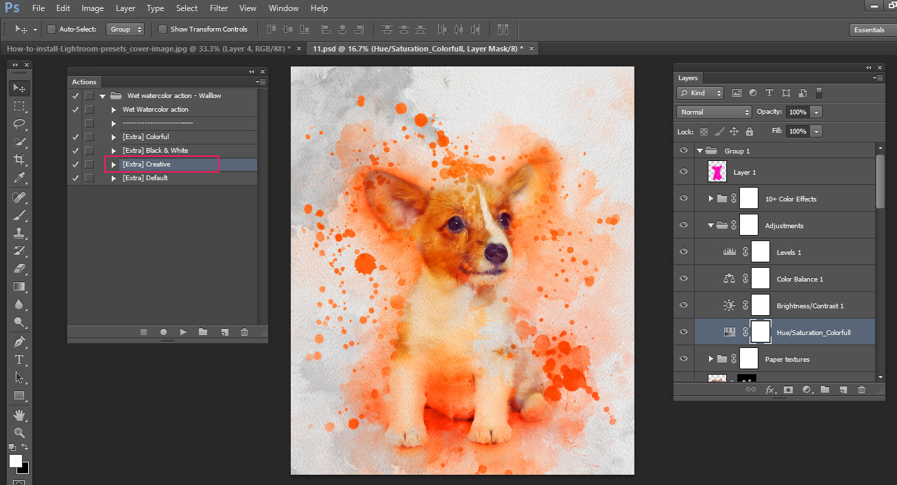 How to Make Realistic Watercolor Effects in Photoshop in 5 steps | Gogivo
