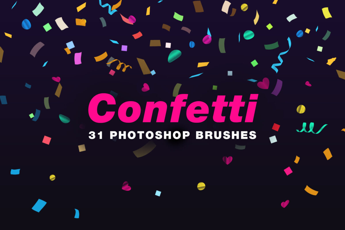Free confetti Photoshop brushes