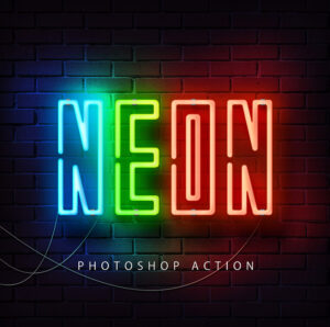 Neon Photoshop Action - Neon Effects | Gogivo