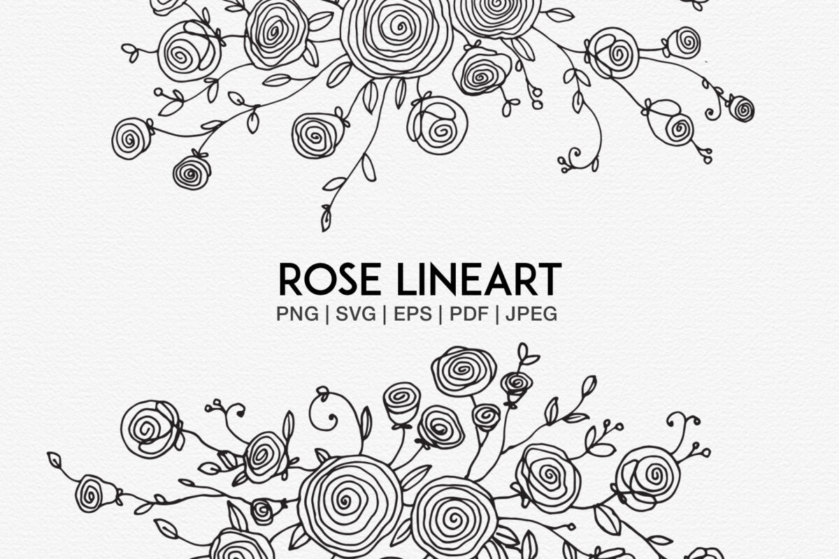 Free-rose-line-art-clipart