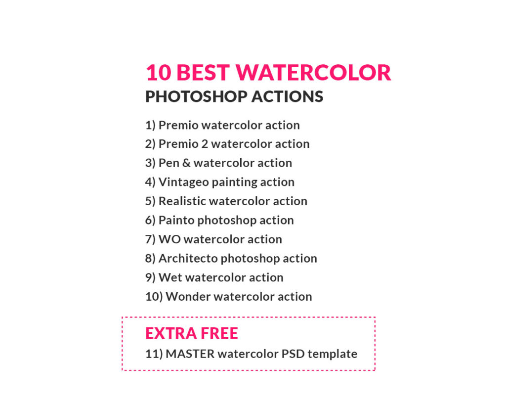 10 Best Watercolor Photoshop Actions - Bundle | Gogivo