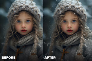 Realistic Snow Photoshop overlays