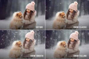 Realistic Snow Photoshop overlays