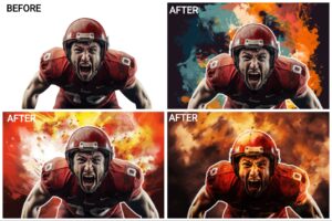 Comic style backgrounds, sports digital backdrop, sports poster template, Fire smoke senior backdrop, baseball football athletics backdrop