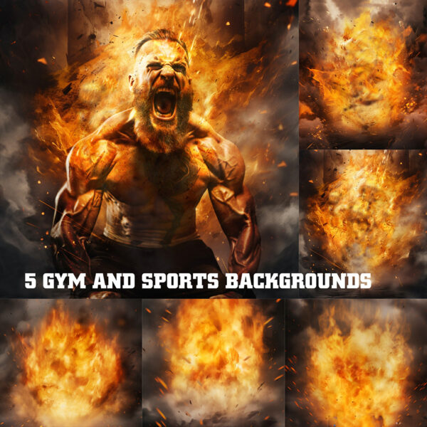 Sports and Gym Backgrounds, Fog, Fire, Smoke, Particle explosion, Digital photography sports template, photo backgrounds, overlay, overlays