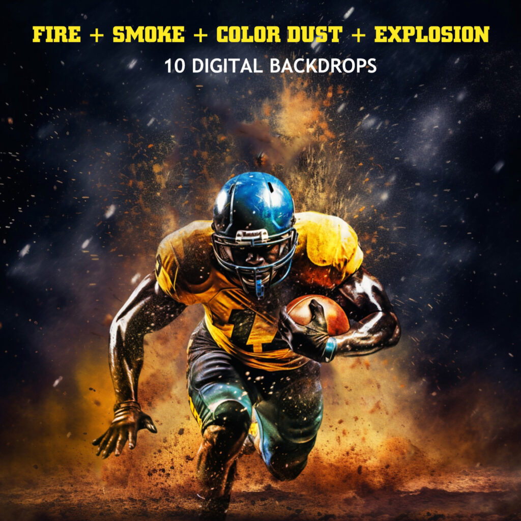 Sports Backgrounds Fire Smoke color dust Particle explosion, Digital ...