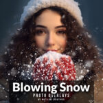 Blowing snow overlays, Realistic snow overlay, snow Photoshop overlays, winter overlay, Christmas overlay, Winter digital photography