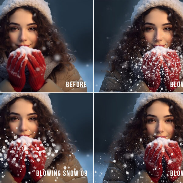 Blowing snow overlays, Realistic snow overlay, snow Photoshop overlays, winter overlay, Christmas overlay, Winter digital photography