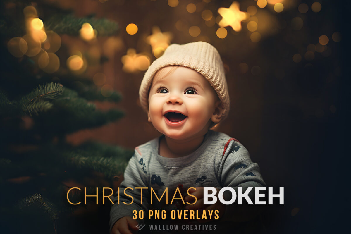 Christmas bokeh lights overlay, Christmas star bokeh, twinkle and sparkle gold overlay, light leak bokeh overlays