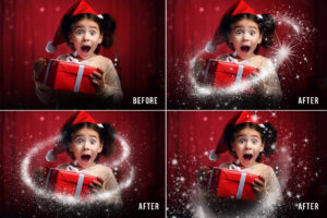 Magic snow Photoshop overlays, Christmas Winter New Year Holiday overlays, Magical light, White Shine star glitter overlay, PNG snow