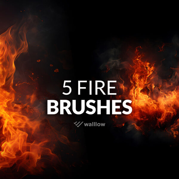 5 Fire Brushes for photo editing, Realistic fire Photoshop brushes, Digital fire brushes, Fire effect brushes, flame Photoshop brushes