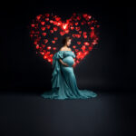 Valentine PNG overlays Glowing Heart backdrop overlays Maternity digital backdrop Valentines composite Photoshop overlay digital background