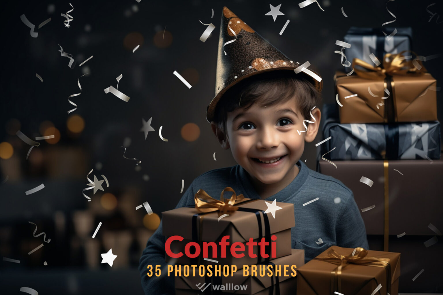 35 Confetti Photoshop Brushes Gogivo