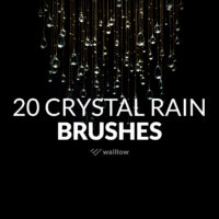 crystal rain photoshop brushes