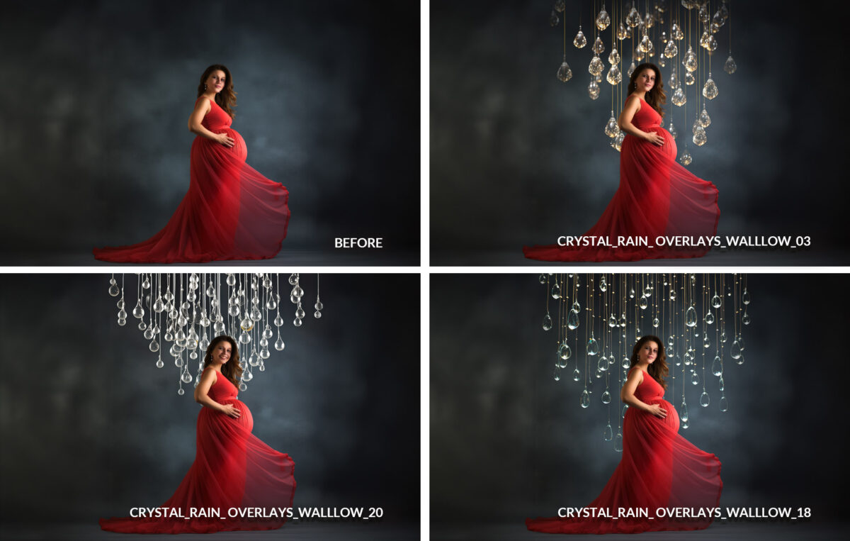 Crystal rainfall overlays PNG Maternity digital backdrop overlays Photoshop fine art texture studio digital background for Maternity photos