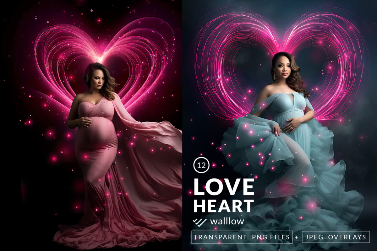 Shine Hearts Maternity digital PNG overlay backdrops Photoshop Maternity studio overlay Maternity Digital photo background texture overlays