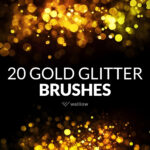 20 Glitter and sparkle photoshop brushes