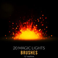 Magical sparkle glow light photoshop brushes