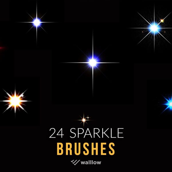 sparkle photoshop brushes, twinkle photoshop brushes, light flare photoshop brushes, lantern light brushes, head light brushes