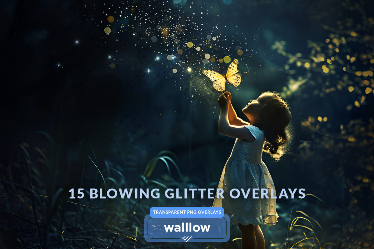 Blowing Glitter Photoshop transparent PNG Overlays, Glitter sparkle confetti Photoshop overlay, Gold bokeh effect Shine Magic gold dust PNG overlays