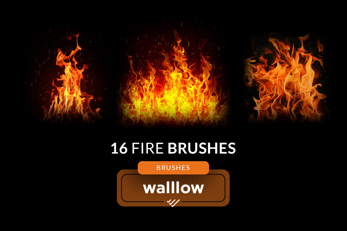 Fire Brushes for photo editing, Realistic fire Photoshop brushes, Digital fire brushes, Fire effect brushes, flame Photoshop brushes