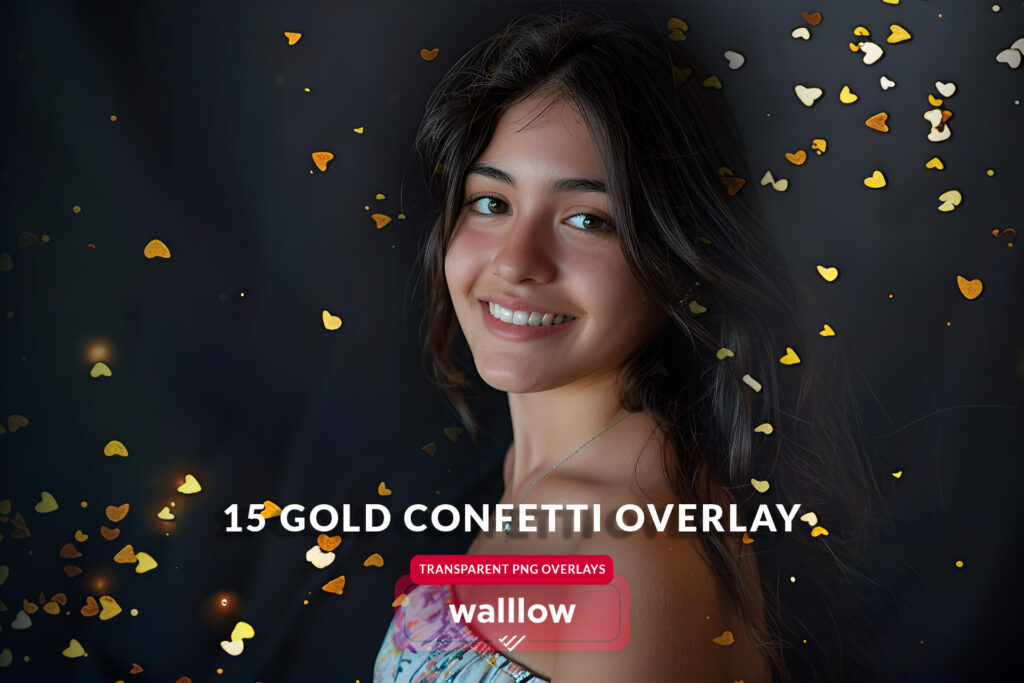 15 Gold Confetti Transparent Png Overlays Gogivo