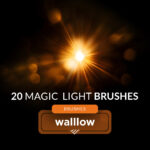 20 Magic bokeh light flares Photohsop brushes