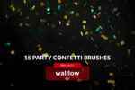 Party Confetti Photoshop digital brushes - Image 2