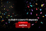 Party Confetti Photoshop digital brushes