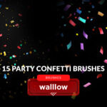 Party Confetti Photoshop digital brushes