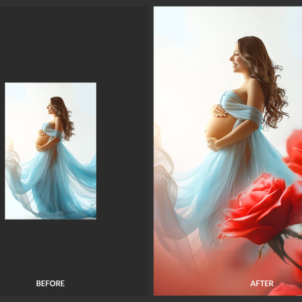 Rose flower soft focus PNG maternity digital backdrop overlays, Floral Branch Overlays, Blurred Flower Overlay, Branch overlay, spring overlays