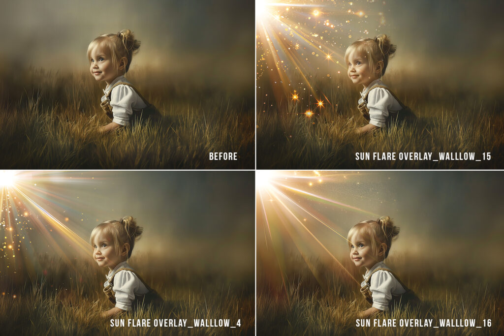 16 Magical sun flares transparent PNG overlays | Gogivo