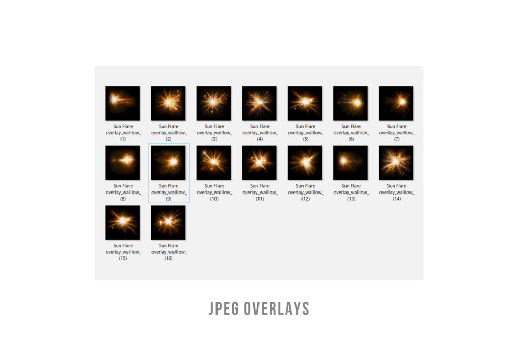 16 Magical sun flares transparent PNG overlays | Gogivo