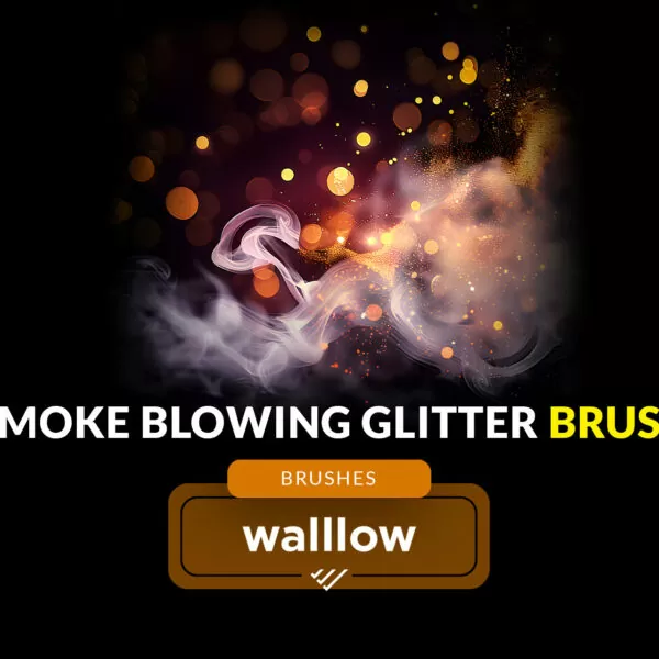 Smoke and glitter Photoshop brushes Glitter shine magic bokeh gold dust light photoshop digital brush sparkle shine bokeh photography brush