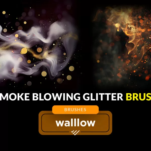 Smoke and glitter Photoshop brushes Glitter shine magic bokeh gold dust light photoshop digital brush sparkle shine bokeh photography brush