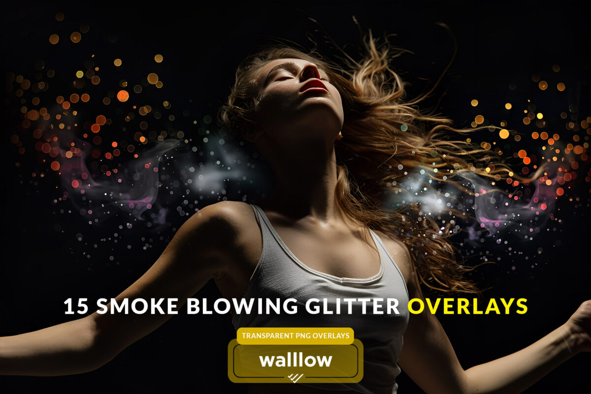 Smoky Blowing Glitter Photoshop transparent PNG Overlays Glitter sparkle confetti Photoshop overlay Gold bokeh effect Shine Magic gold dust